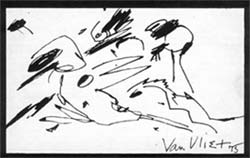 Un certain rock français 2, dessin de Don Van Vliet (Captain Beefheart)